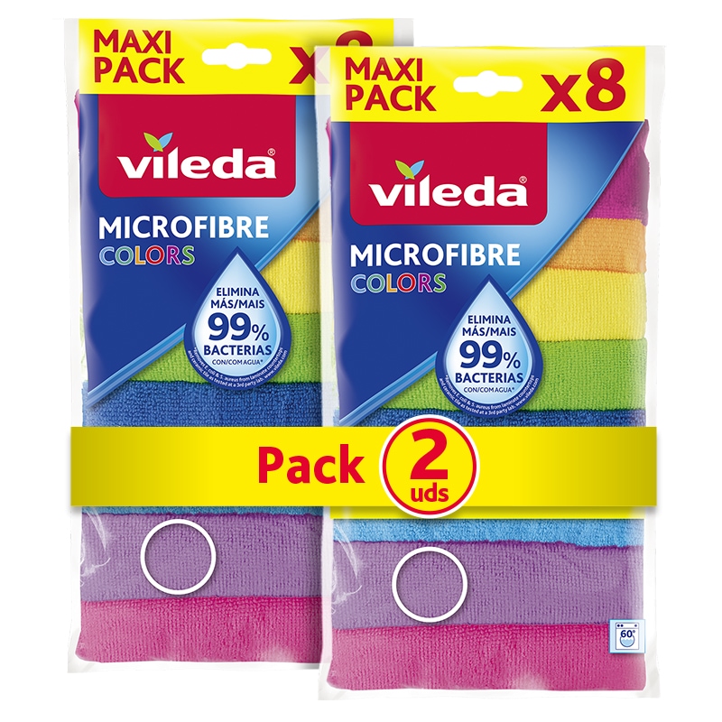 Pack de 2 | Bayeta Microfibras Colors 8ud
