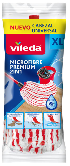 Recambio de fregona microfibras-algodón VILEDA, pack 1 ud